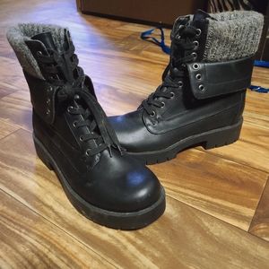 MIA Black Combat Boots NWOT